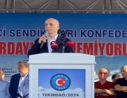 TÜRK-İŞ 'ZORDAYIZ GEÇİNEMİYORUZ' MİTİNGİ ÇERKEZKÖY'DE GERÇEKLEŞTİRİLDİ...
